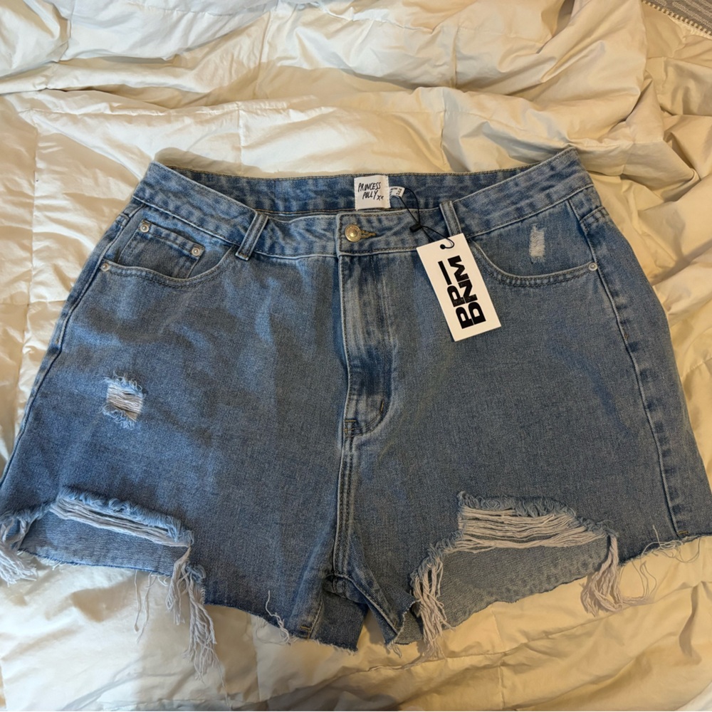 Princess Polly Distressed Blue Jean Shorts